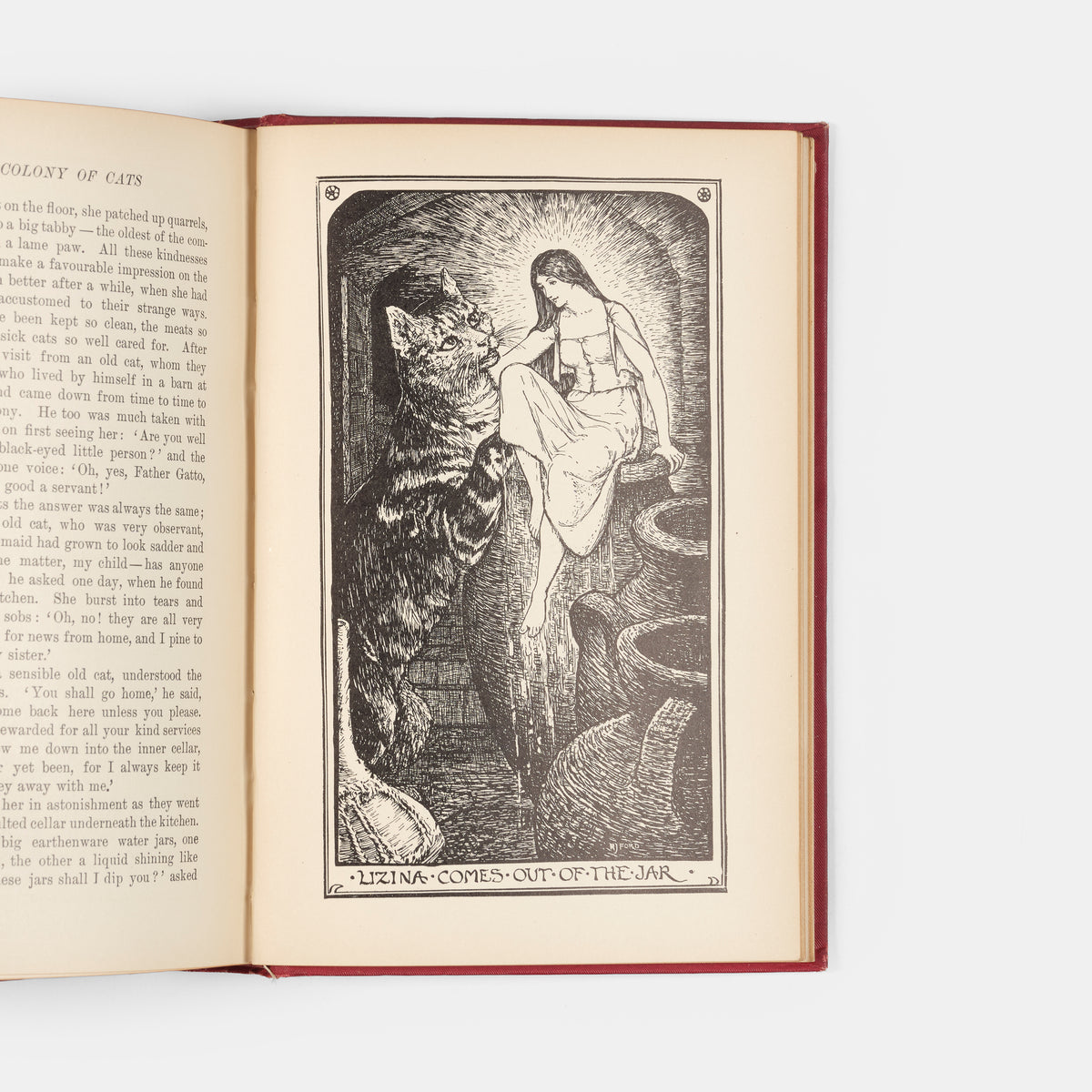 A lovely copy of The Crimson Fairy Book, edited by Andrew Lang and illustrated by H.J. Ford.