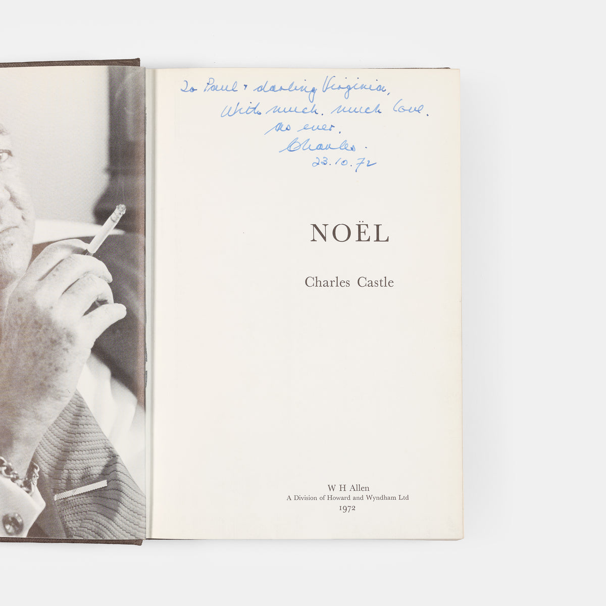 A first edition of Charles Castle's book, Noel, about the legendary playwright Noel Coward.
