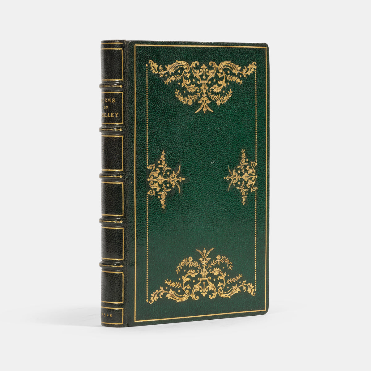 A beautiful binding by Zaehnsdorf of the Poems of Shelley by famed English poet, Percy Bysshe Shelley.