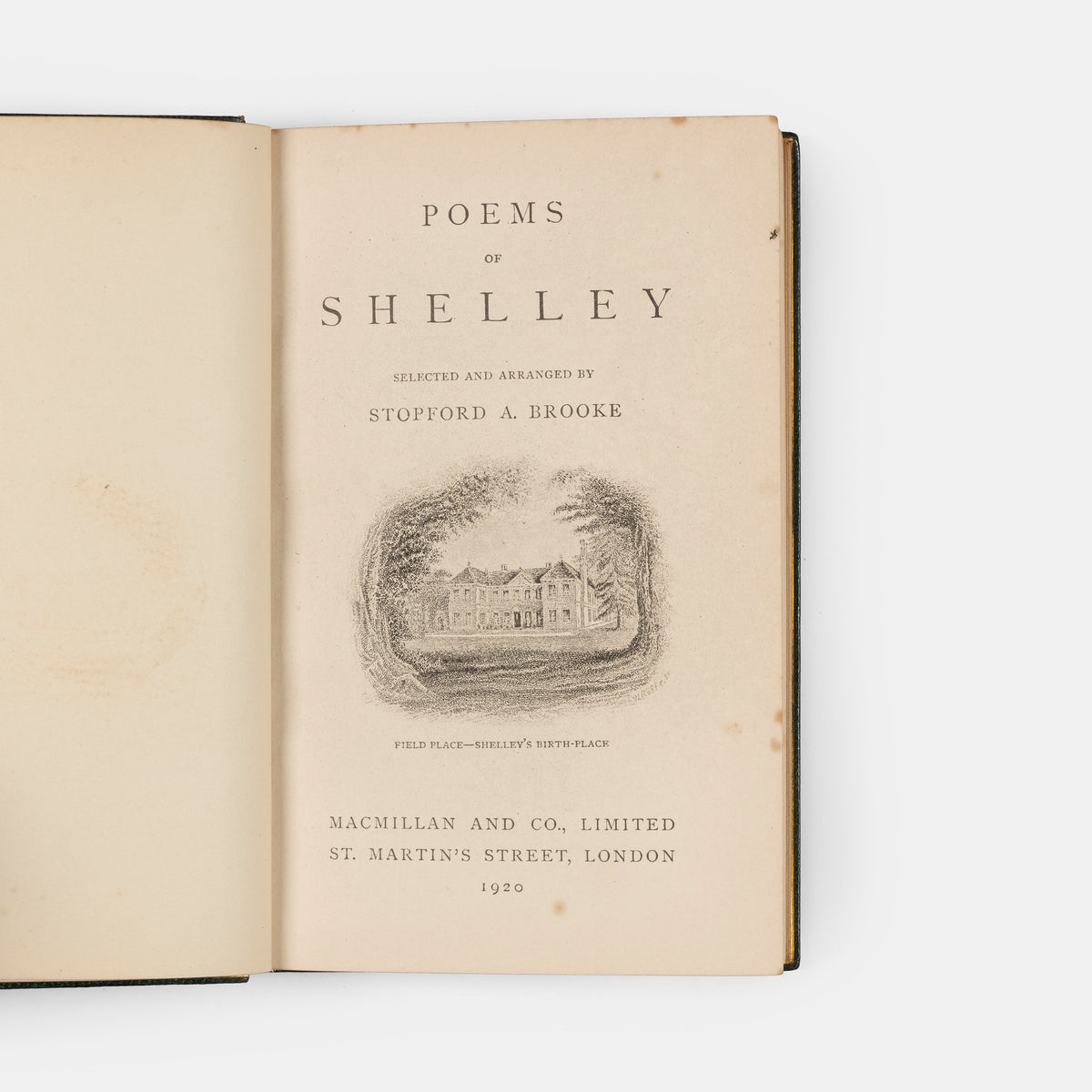 A beautiful binding by Zaehnsdorf of the Poems of Shelley by famed English poet, Percy Bysshe Shelley.