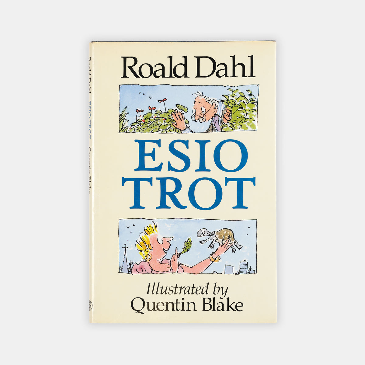 A near-fine first edition of Esio Trot by Roald Dahl with illustrations by Quentin Blake.