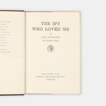 A first edition, first impression of The Spy Who Loved Me by Ian Fleming, the tenth James Bond novel.