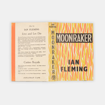A first edition, first impression of Moonraker by Ian Fleming, the third book in the James Bond series.