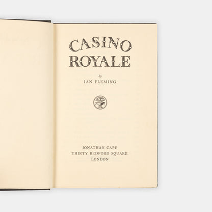 A first edition, first impression of Casino Royale by Ian Fleming, the first book in the James Bond series