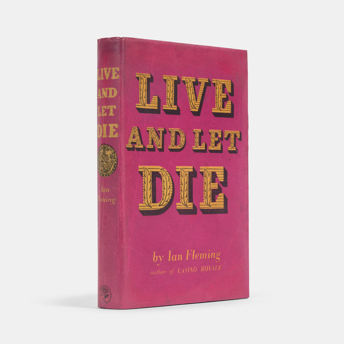 A first edition of Live and Let Die by Ian Fleming, the second book in the James Bond series.