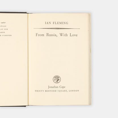 A first edition, first impression of From Russia with Love by Ian Fleming, the fifth book in the James Bond series.