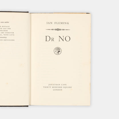 A first edition copy of Dr. No by Ian Fleming, the sixth book in the James Bond series.