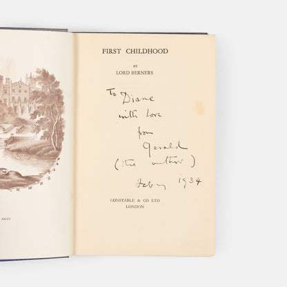 First edition of First Childhood by Lord Berners, inscribed by the author.