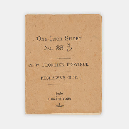 1918 edition, with additions and corrections, of the N.W. Frontier Province map of District Peshawar and Mohmand Country, showing northern Pakistan showing most of the city of Peshawar and the country north of its boundary.
