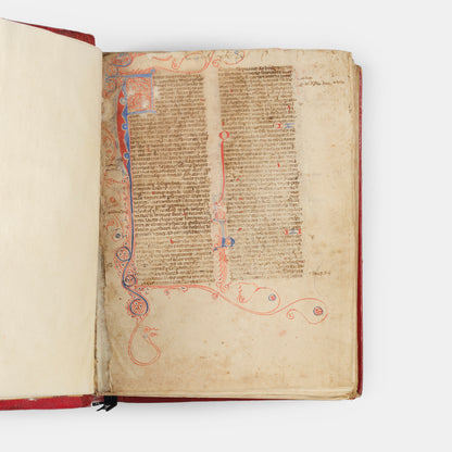 A small portable Latin Vulgate Bible on parchment, illuminated with 10 initial letters, produced in England between c.1260 and 1275