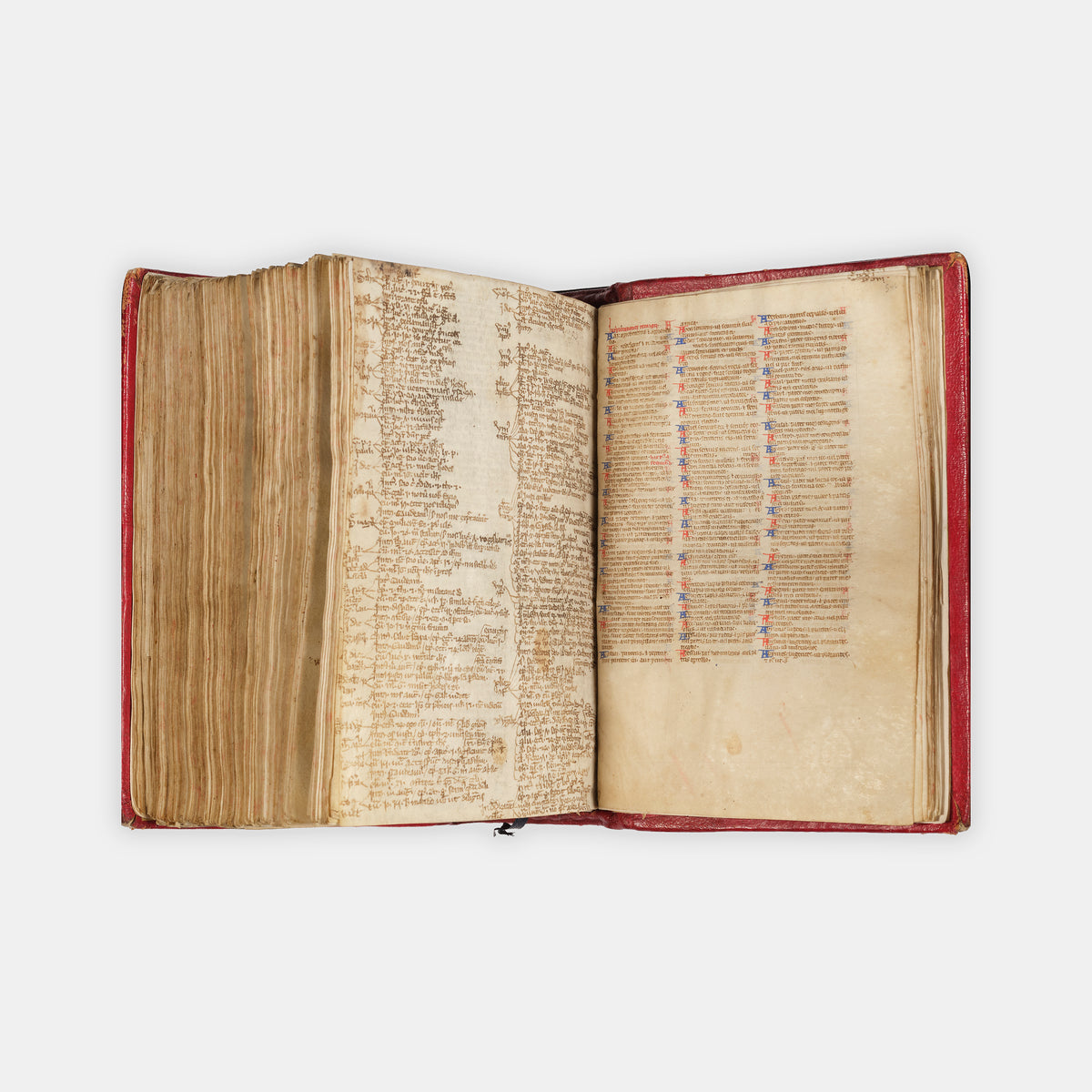 A small portable Latin Vulgate Bible on parchment, illuminated with 10 initial letters, produced in England between c.1260 and 1275
