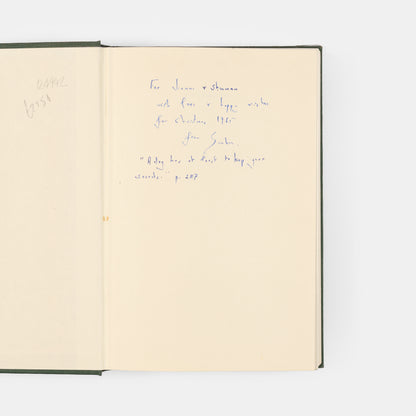 First edition of The Comedians by Graham Greene, inscribed by the author to Sherman and Jeanne Stonor.