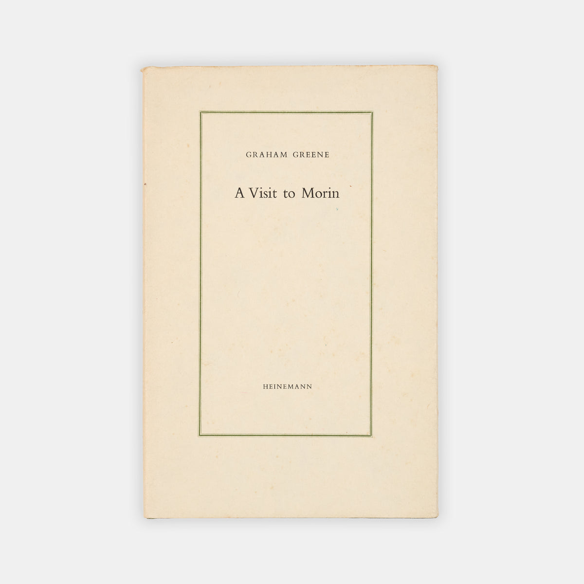 First edition of A Visit to Morin by Graham Greene, inscribed by the author to Harriet Stonor.
