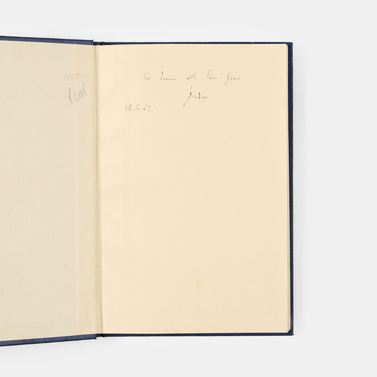 First edition of The Complaisant Lover by Graham Greene, inscribed by the author to Jeanne Stonor.