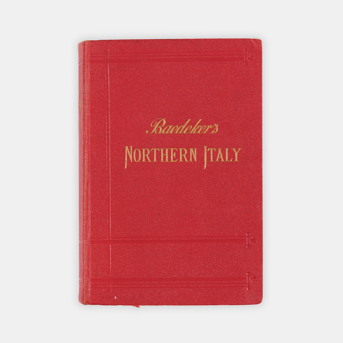 Fourteenth edition Baedker of Northern Italy featuring map of venice.