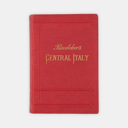 Baedker guidebook of Central italy including an index of the streets of Rome. <br />