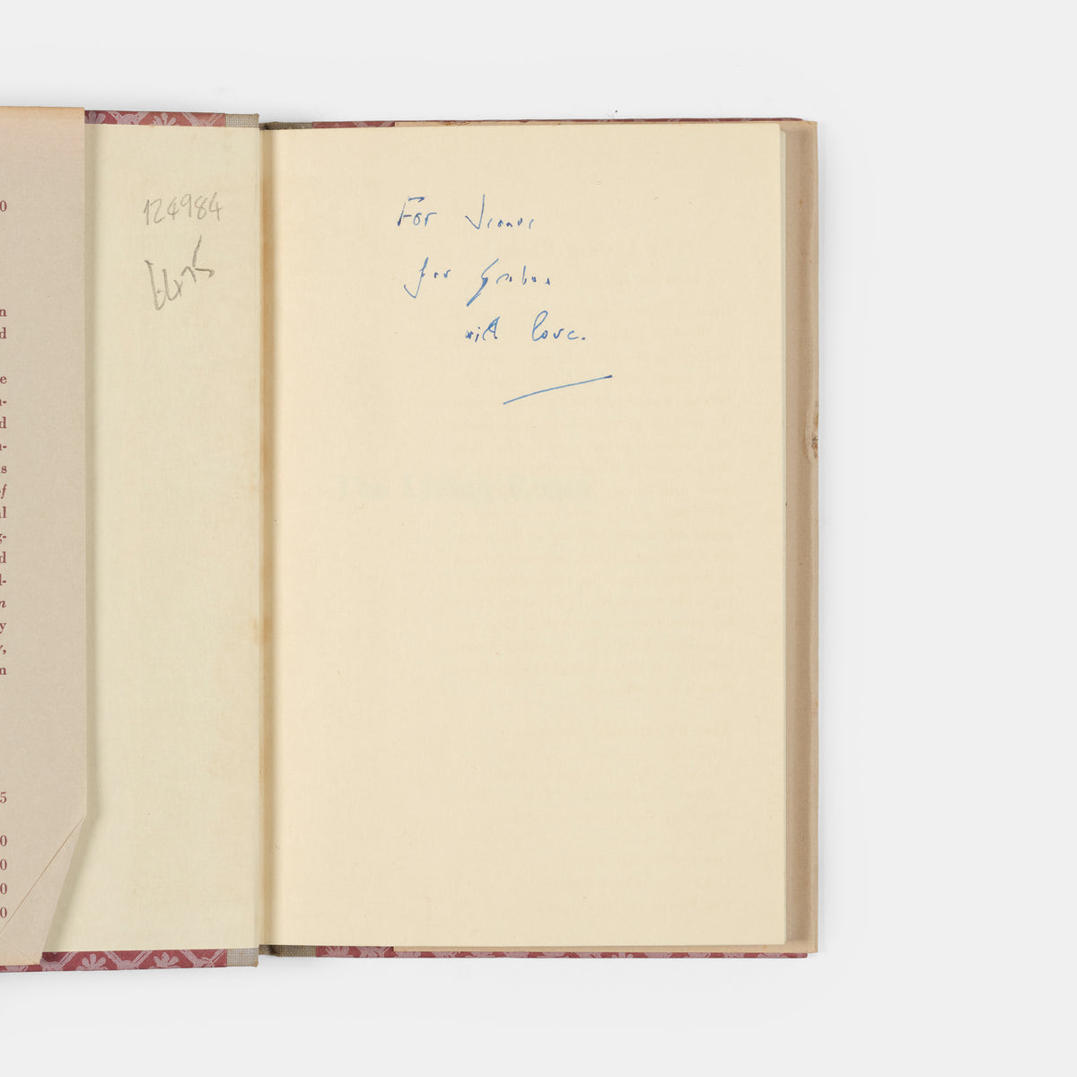 First US edition of The Living Room by Graha Greene, inscribed by the author to Jeanne Stonor.