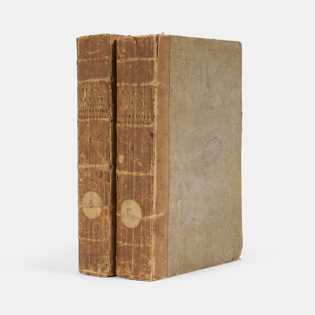 The first edition of Stewart Kyd's Treatise on the Law of Corporations, uncut in the orignal boards