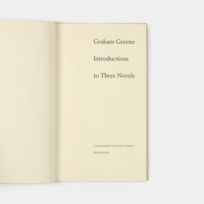 Introductions to Three Novels.