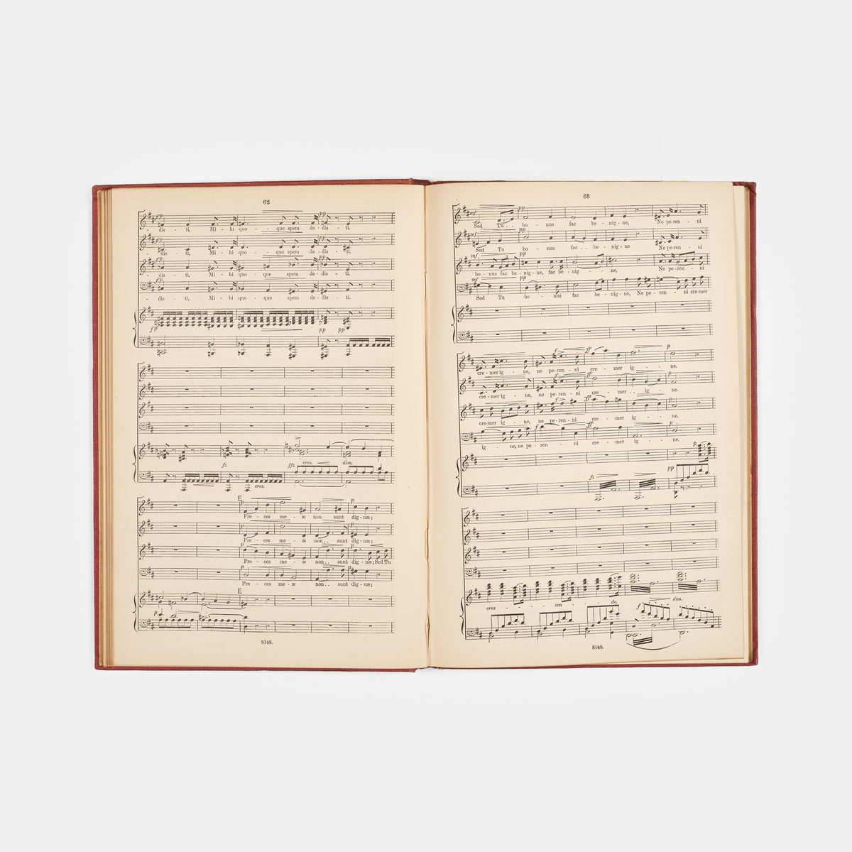 A vocal score of the Requiem Mass by Antonin Dvorak, signed and inscribed by Karel Bendl, first performed in Brimingham on 9 October 1891, Dvorak conducting