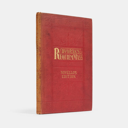 A vocal score of the Requiem Mass by Antonin Dvorak, signed and inscribed by Karel Bendl, first performed in Brimingham on 9 October 1891, Dvorak conducting