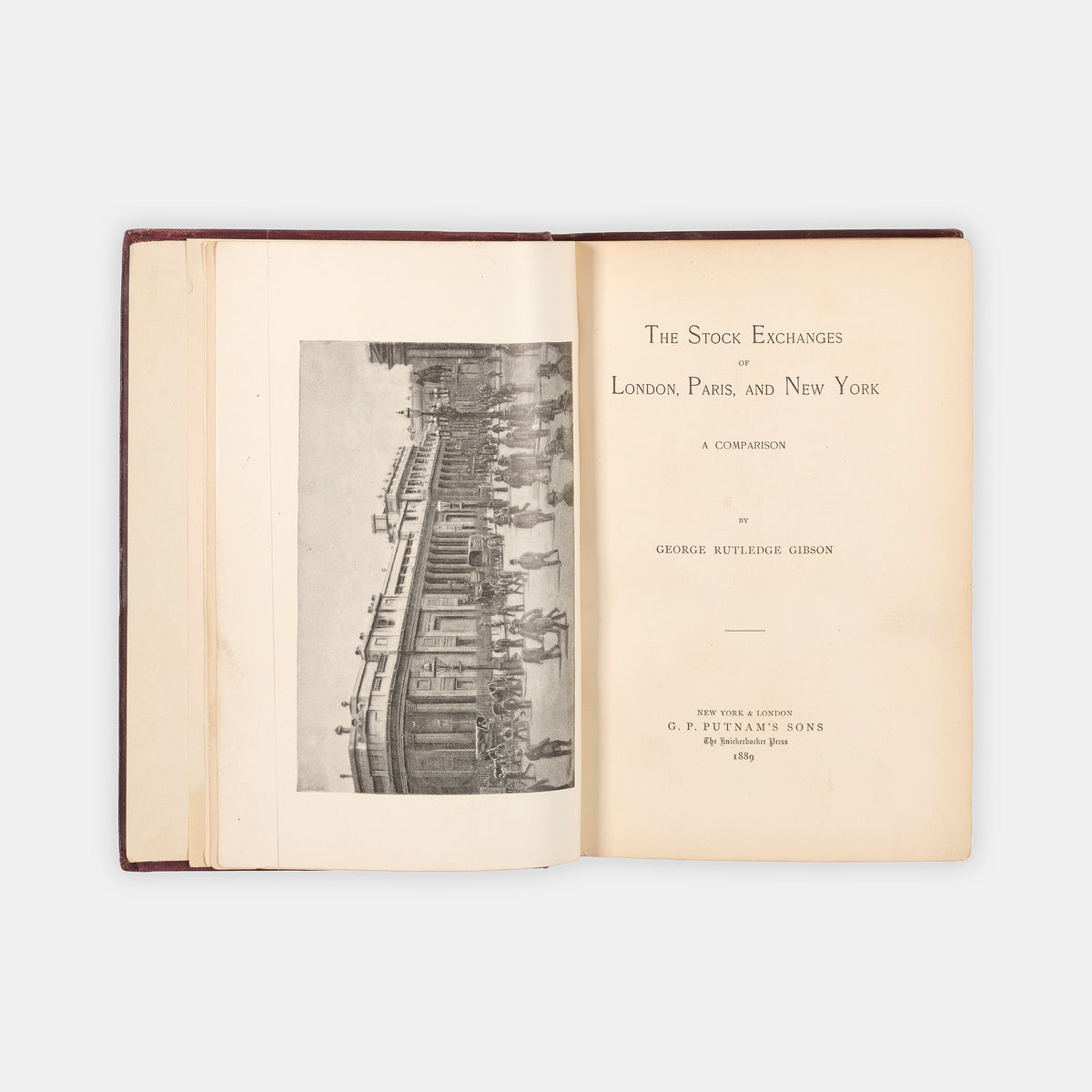 The first edition of Gibson's important work on the operation of the London, Paris, and New York stock exchanges, containing the earliest mention of the efficient market hypothesis