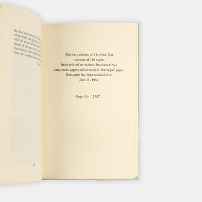 A limited edition copy of The Green Rock by Sylvia Plath.