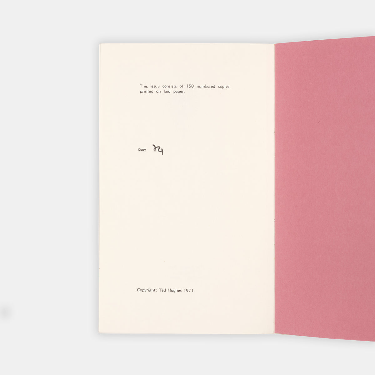 A lovely limited edition copy of Million Dollar Month by Sylvia Plath.