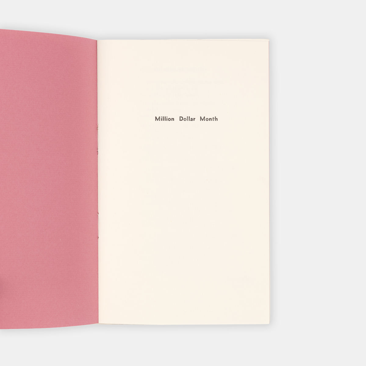 A lovely limited edition copy of Million Dollar Month by Sylvia Plath.