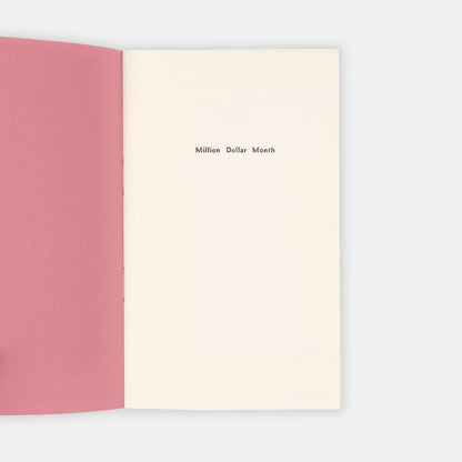 A lovely limited edition copy of Million Dollar Month by Sylvia Plath.