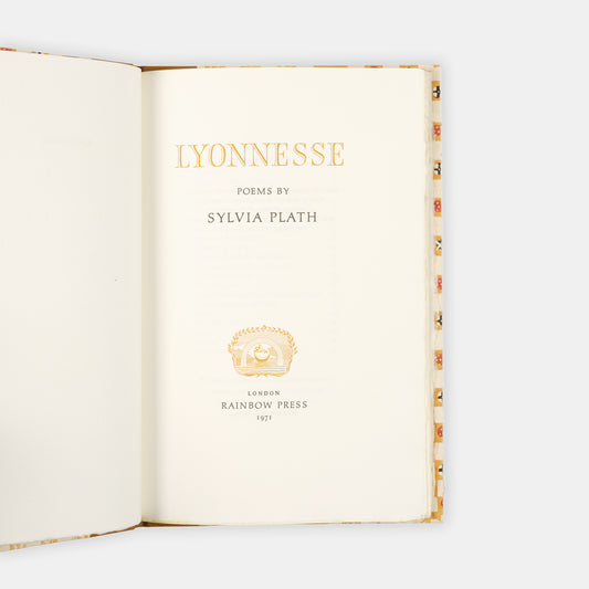 A wonderfully bound, limited edition copy of Lyonnesse by Sylvia Plath.
