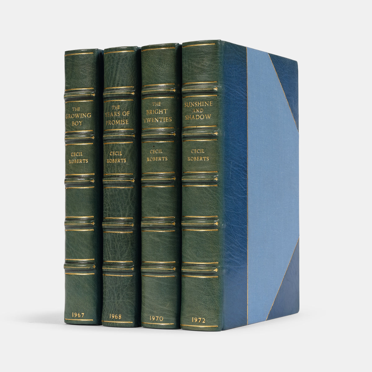 Four first edition volumes of Cecil Roberts' Autobiography.