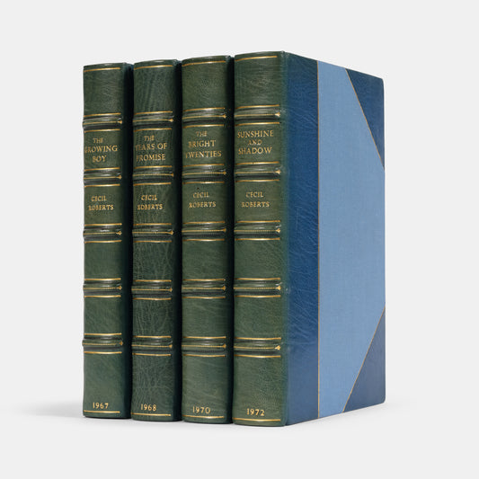 Four first edition volumes of Cecil Roberts' Autobiography.