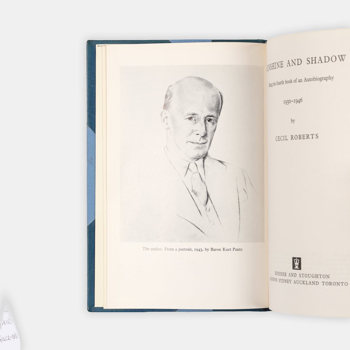 Four first edition volumes of Cecil Roberts' Autobiography.