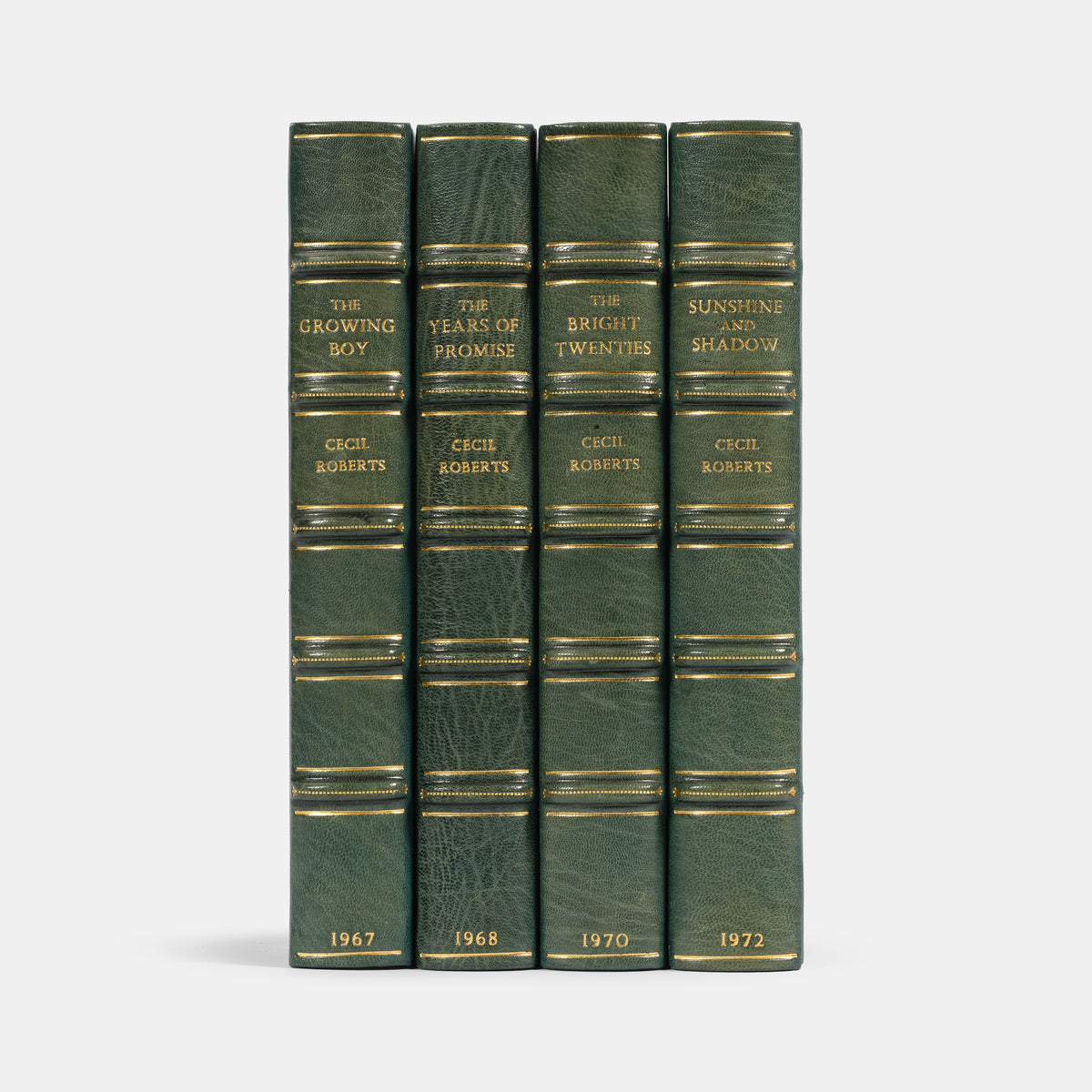 Four first edition volumes of Cecil Roberts' Autobiography.