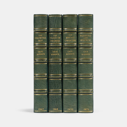 Four first edition volumes of Cecil Roberts' Autobiography.