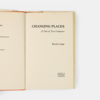 A first edition copy of Changing Places by David Lodge.