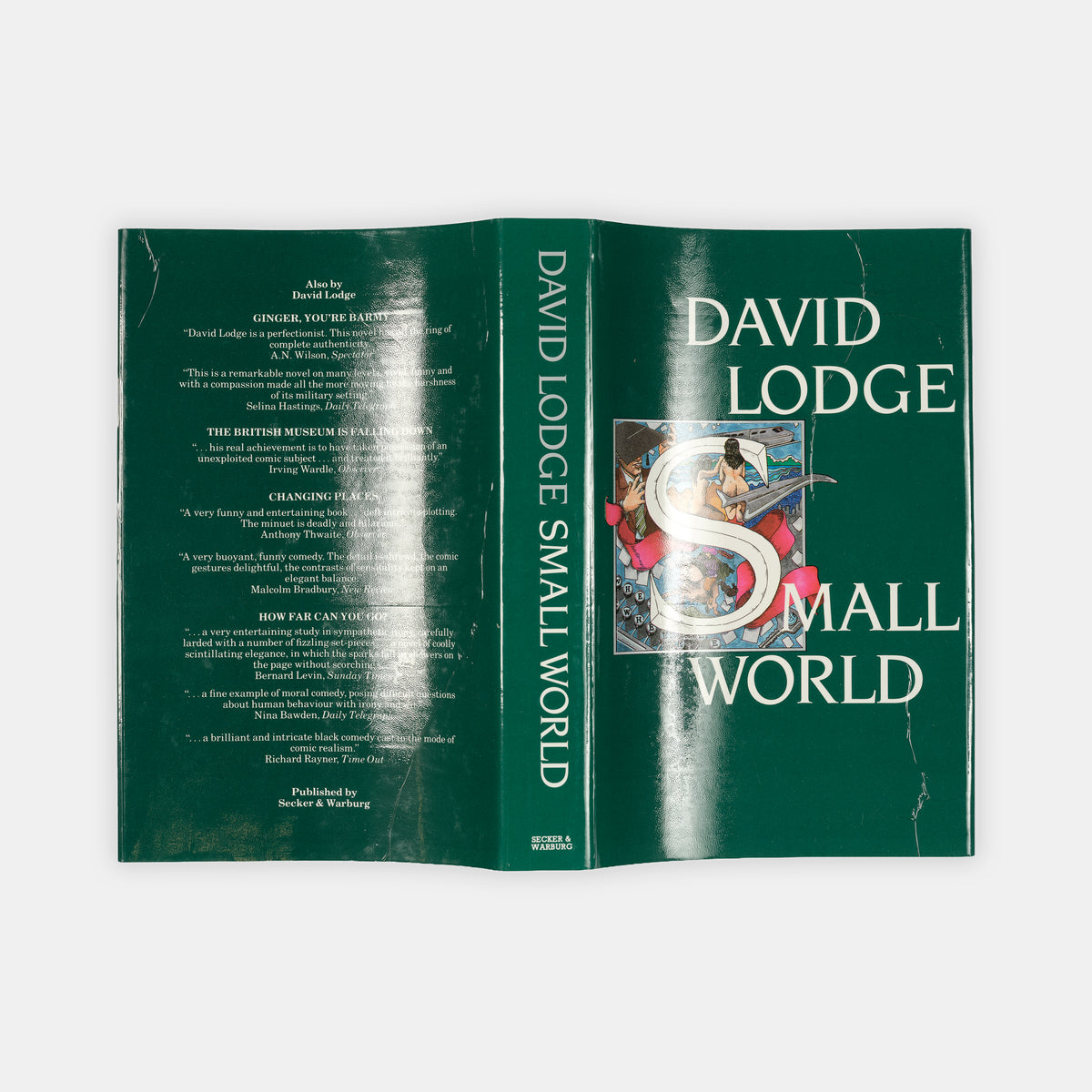 A first edition of Small World by David Lodge.