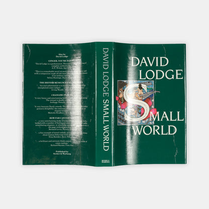 A first edition of Small World by David Lodge.