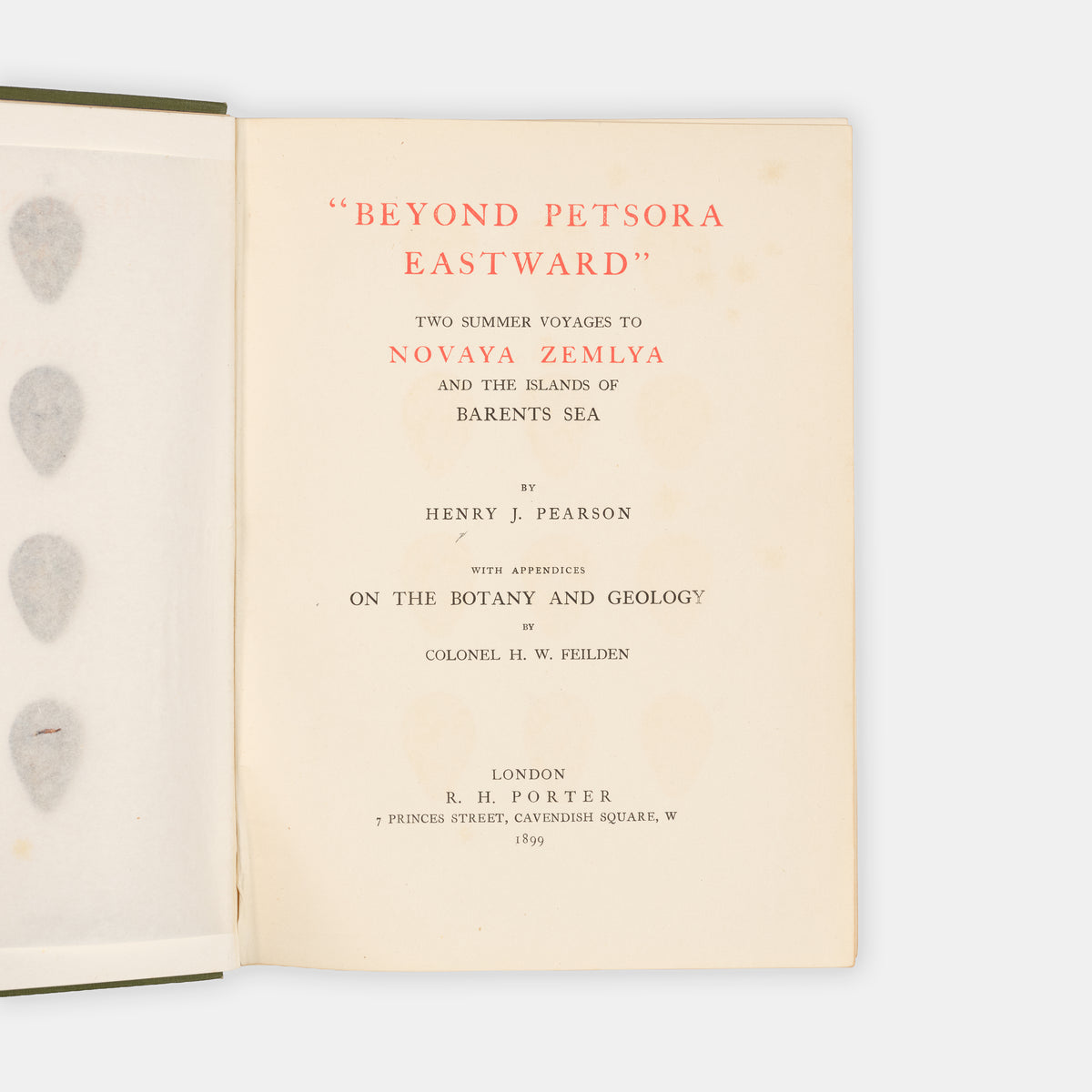 First edition, with a signed letter, of Beyond Petsora Eastward by Henry Pearson, a detailed account of an ornithological journey to North Russia and the Barents Sea.