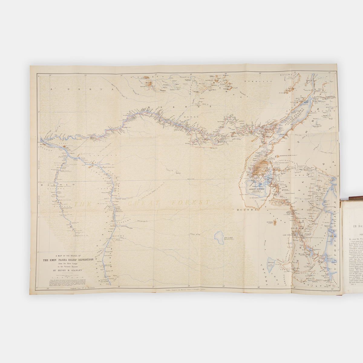 First edition of In Darkest Africa by Henry Morton Stanley, Stanley's remarkable account of his expedition from the East Coast through the heart of Africa to the land of The Nile.