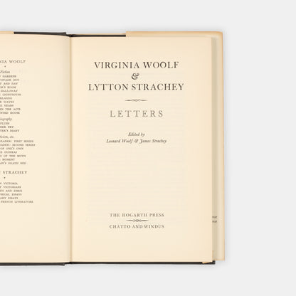A handsome first edition of Virginia Woolf anf Lytton Strachey Letters, Edited by Leonard Woolf and James Strachey.