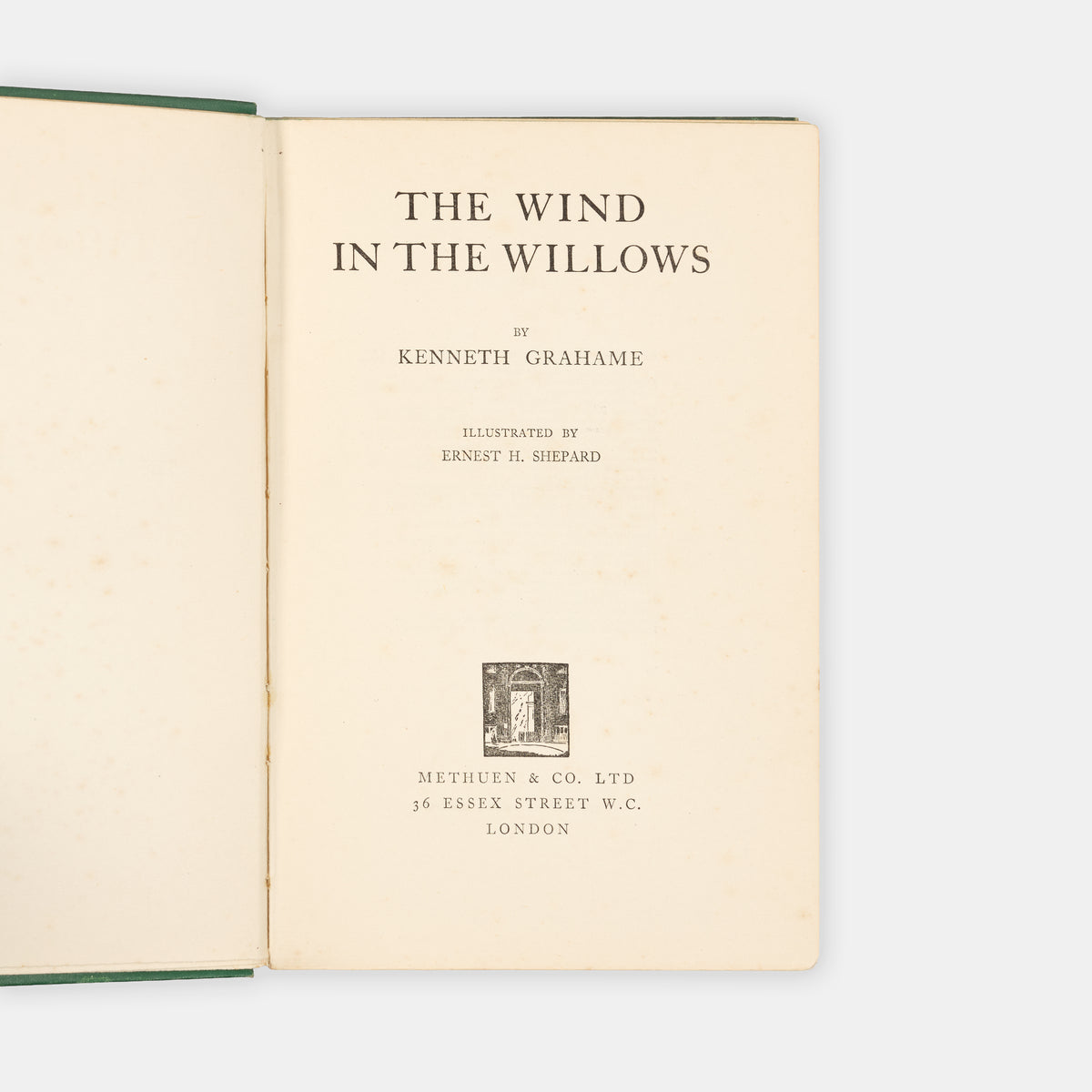 A charming copy of the perennial children's classic, The Wind in the Willows by Kenneth Grahame and illustrated by E.H. Shepard