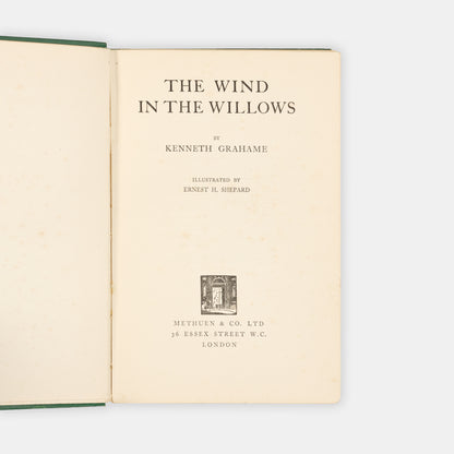 A charming copy of the perennial children's classic, The Wind in the Willows by Kenneth Grahame and illustrated by E.H. Shepard
