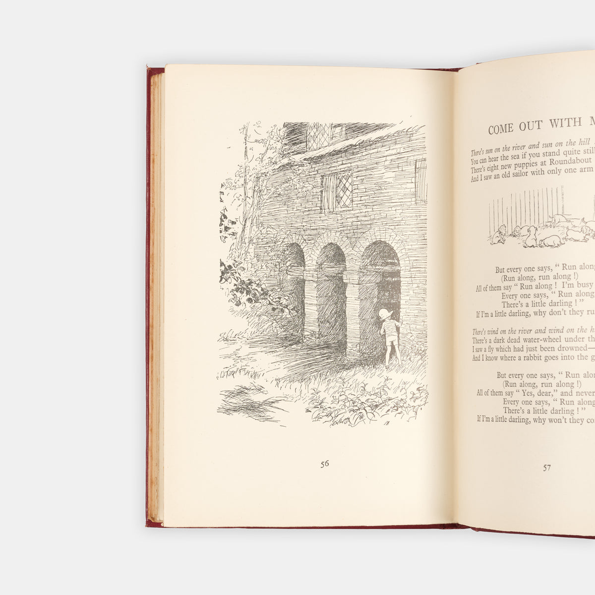 A handsome first edition of Now We Are Six by A.A. Milne with illustrations by E.H. Shepard.