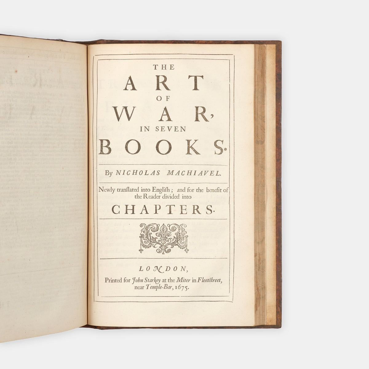 The first edition in English of the collected works of Niccolò Machiavelli, comprising The Prince, History of Florence, Discourses on Livy, and The Art of War, together with his lesssener known works.