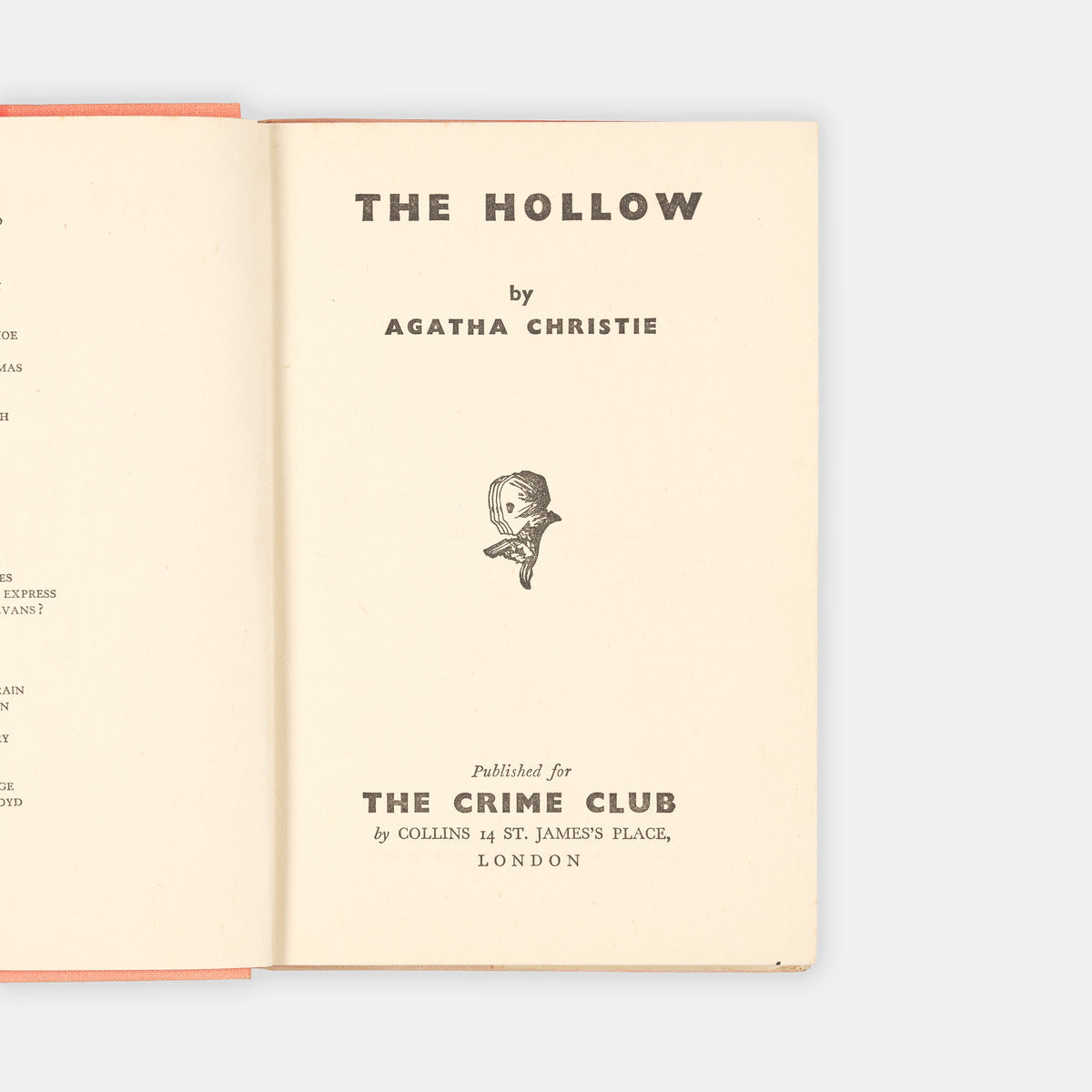 A first edition, first impression of The Hollow by Agatha Christie