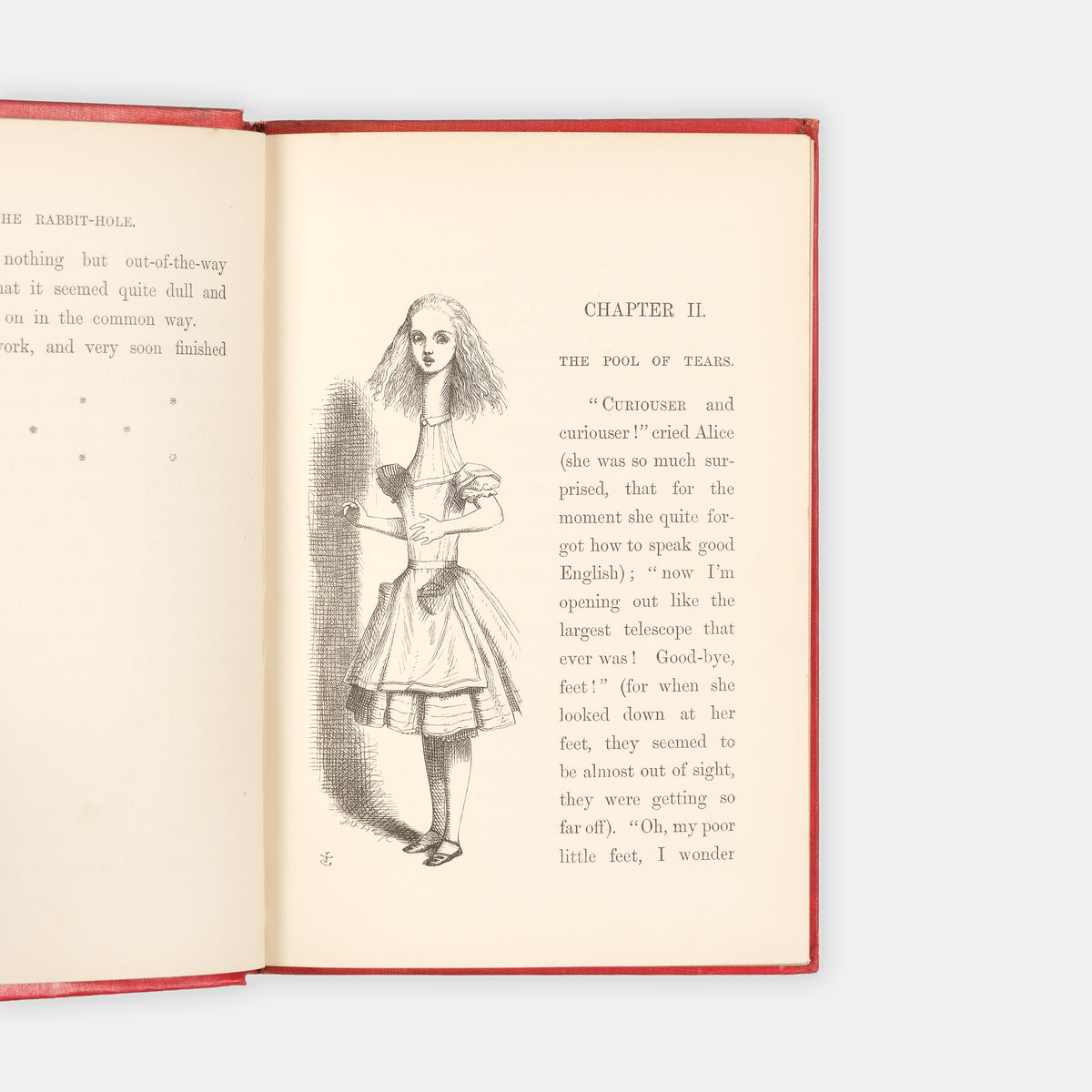 A handsomely illustrated copy of Lewis Carroll's Alice in Wonderland and its sequel, Through the Looking-Glass.