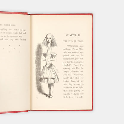 A handsomely illustrated copy of Lewis Carroll's Alice in Wonderland and its sequel, Through the Looking-Glass.