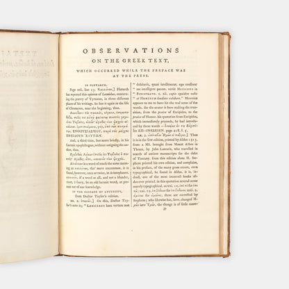 The first Foulis Press edition of Tyrtaeus' panegyric on martial spirit, Spartan Lessons, edited by the classicist James Moor